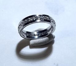 Fede in oro 18 kt e brillanti